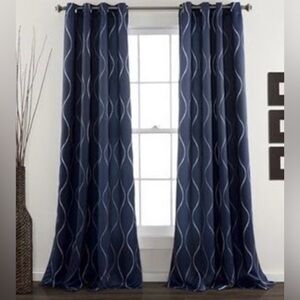 Lush Decor Swirl Room Darkening Curtain Panel Pair - 52"W x 84"L